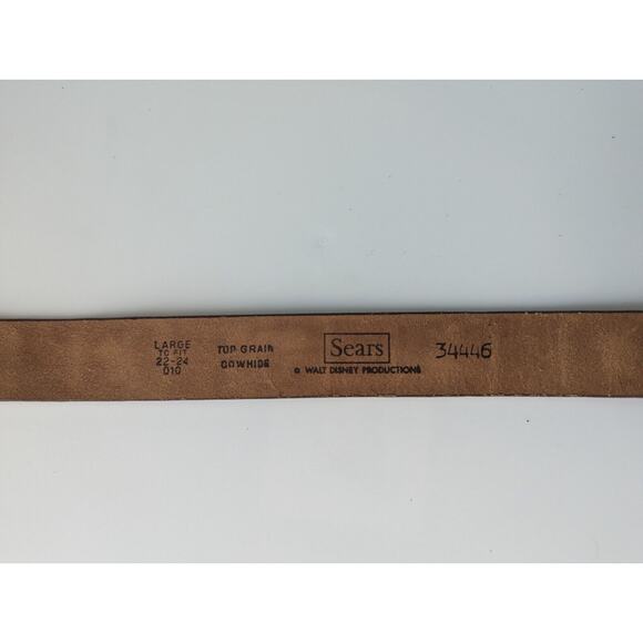 Vintage Sears Disney Belt Boys Large Leather Winnie The Pooh 34446 Youth Disney - Picture 4 of 4